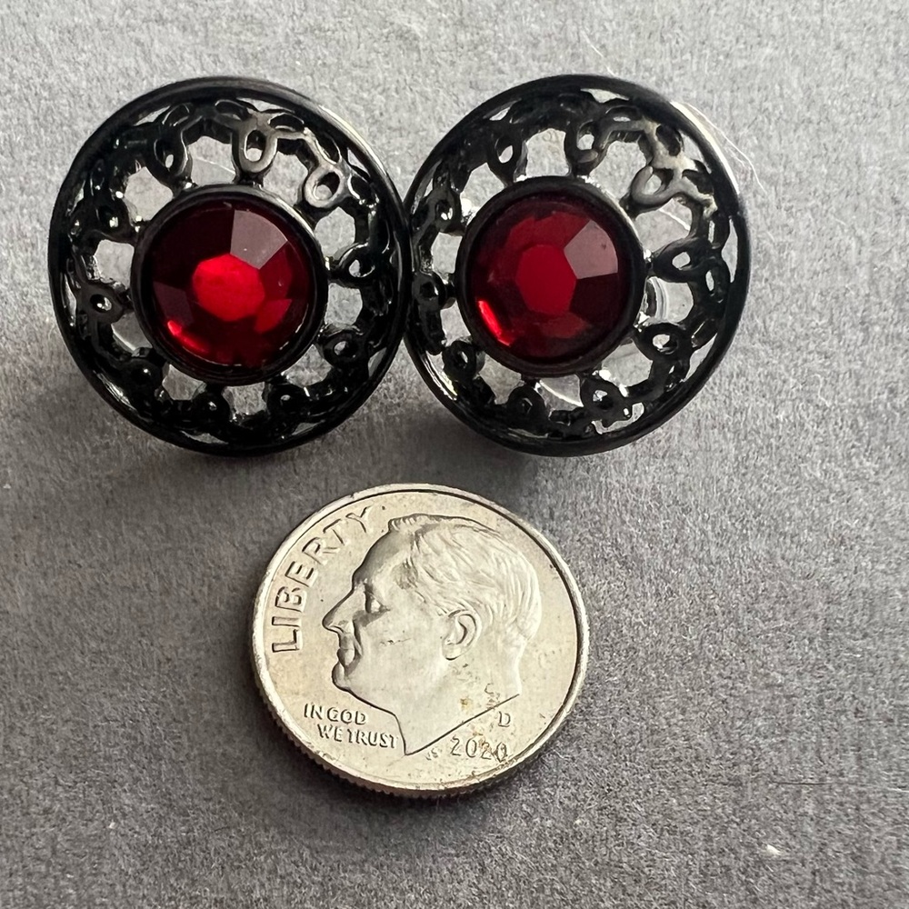 Vintage Style Garnet Earrings